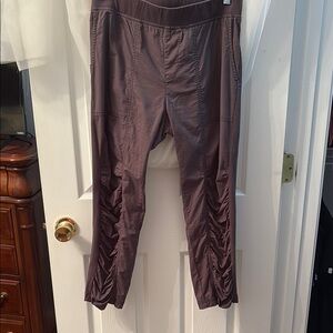 Stylish Ruched Brown Pants